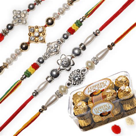 5 Exclusive Rakhi Set Set Of 5 Rakhis Rakhi Sets Send Rakhi Set