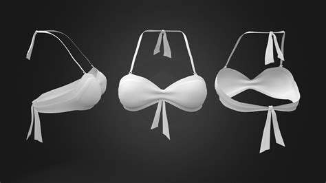 D Model Summer Bikini Top Vr Ar Low Poly Cgtrader