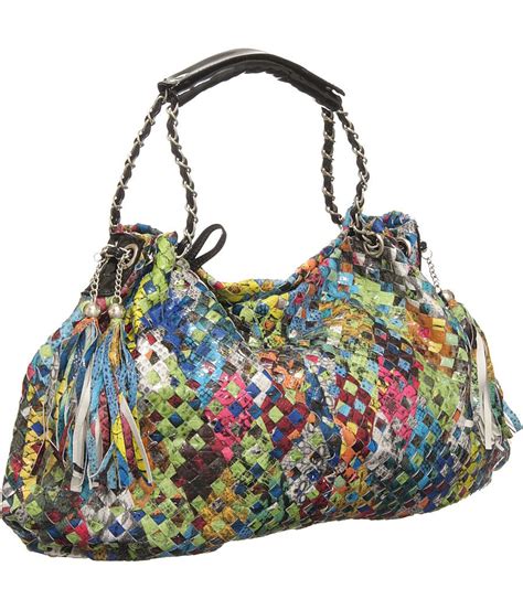 Purses Multi Color Oversized Woven And Tasseled Hobo Handbags Hobo