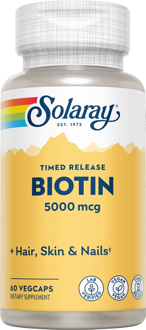 Биотин на капсули, 60 вег. капсули - Solaray - VitalAbo