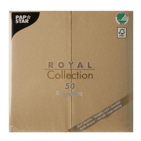 50 Servietten ROYAL Collection 1 8 Falz 40 Cm X 40 Cm Sand