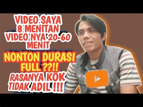 DURASI TONTON VIDEO YOUTUBE TERBAIK BAGI KITA YOUTUBER PEMULA YouTube