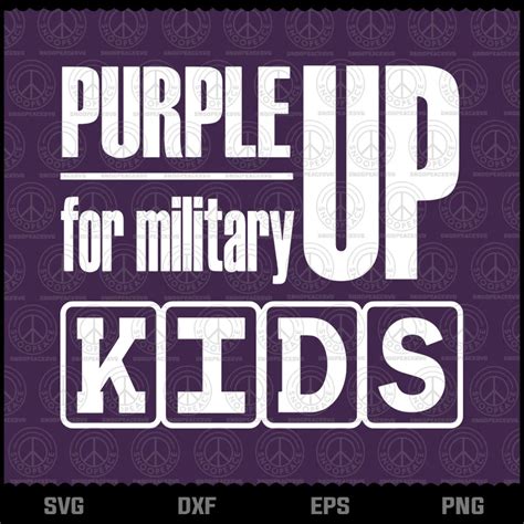 Purple Up For Military Kids Svg Military Child Month Rainbow Svg Png