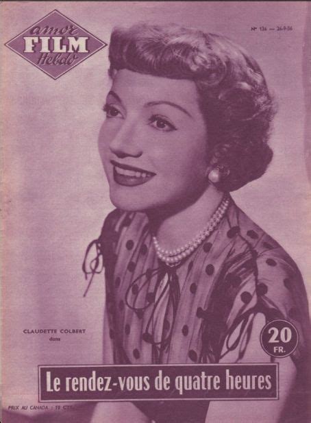 Claudette Colbert Texas Lady Amor Film Magazine 26 September 1956