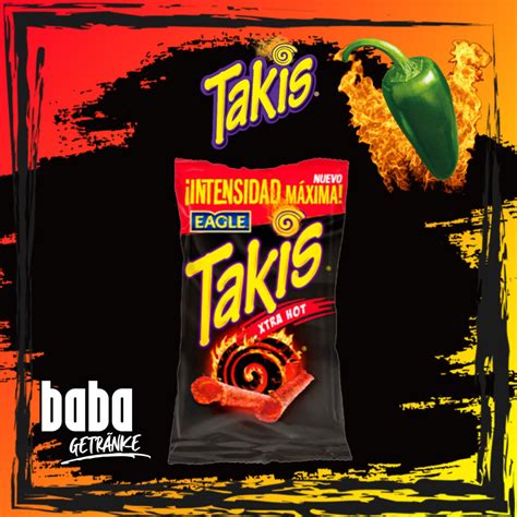 Takis Xtra Hot Mais Snack 90g Baba Getränke