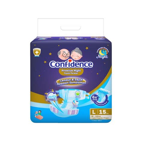 Jual Confidence Premium Night Adult Diapers L Popok Perekat Dewasa