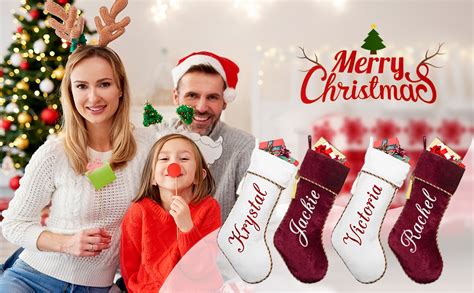 Amazon Ugiftcorner Personalized Christmas Stockings Pack Velvet