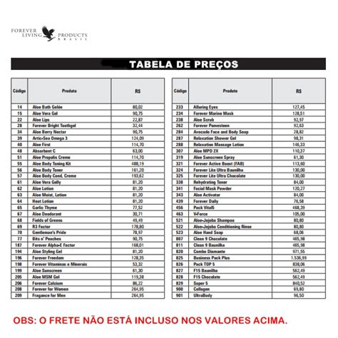 Forever Produtos E Preços