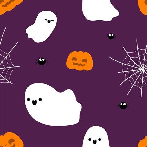 Modèle sans couture de fête d halloween heureux avec astuce de fantômes