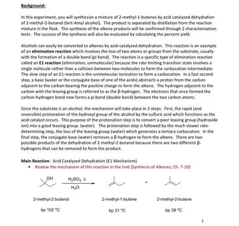 Solved In This Experiment You Will Synthesize A Mixture