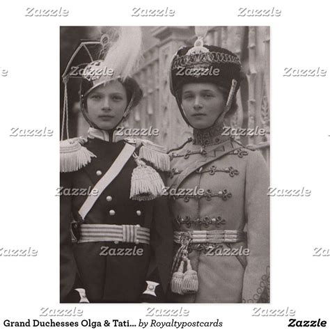 Grand Duchesses Olga Tatiana In Uniform Postcard Zazzle In