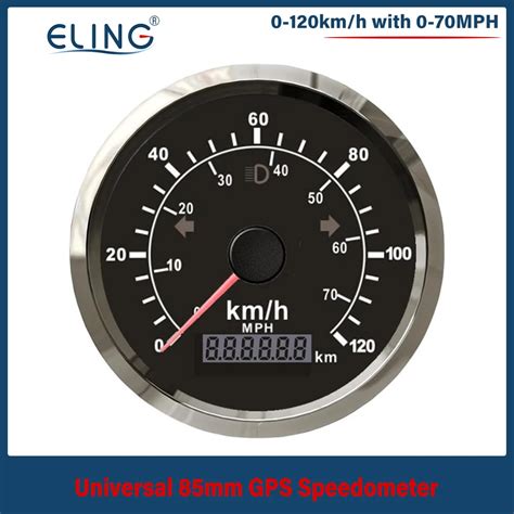 ELING Newest Waterproof 85mm 0 70MPH 0 120km H GPS Speedometer With GPS