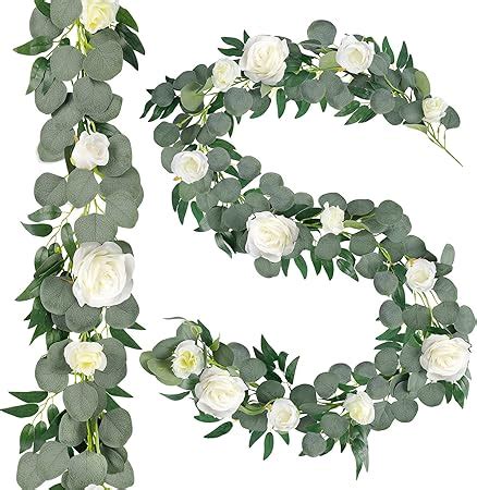 Amazon Ageomet Pack Ft Garlands For Decor With Flowers