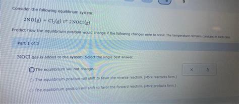 Solved Consider the following equilibrium system: | Chegg.com