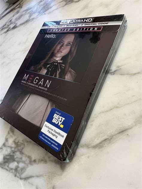 M3GAN Steelbook Megan Unrated Ed 4K UHD Blu Ray Digital Best Buy New