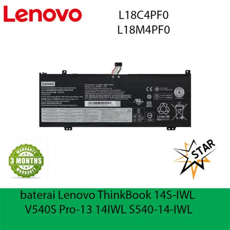 Jual Baterai Lenovo ThinkBook 14S IWL V540S Pro13 14IWL S540 14IWL