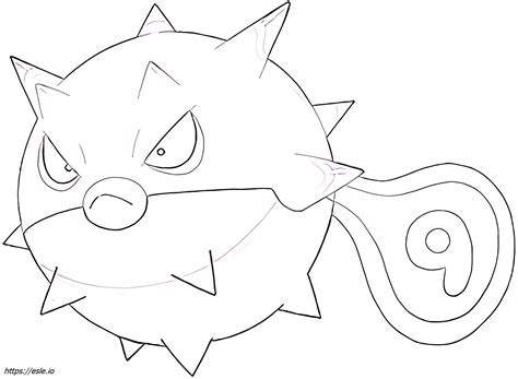 qwilfish hisui pokemon boyama sayfalari