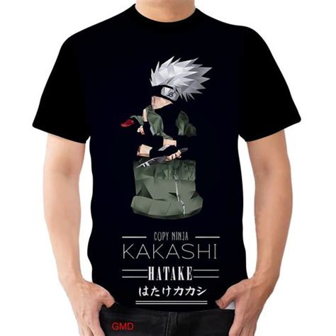 Camiseta Camisa Personalizada Kakashi Hatake Anime Naruto Shopee Brasil