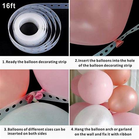 St Cke Rosa Ballon Bogen Girlande Bausatz Wei Grandado