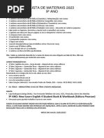 Material Escolar 9º Ano 2025 | PDF