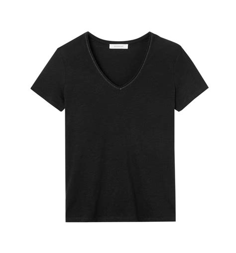 V Neck Top Black