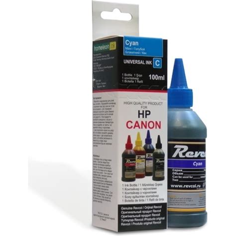 Чернила для Hp canon РЕВКОЛ Revcol Cyan Dye в картоне 100 мл 128795 ...