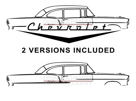 Car Svg Eps Png Chevrolet Bel Air Svg Svg Illustration Car Etsy