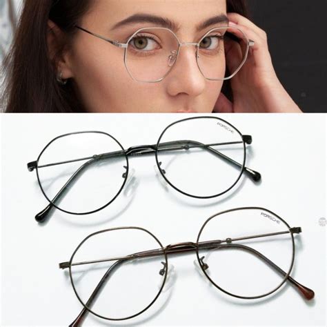 Hexagonal Eyeglasses Spek Clear Cermin Mata Hexagon EG46 Shopee Malaysia