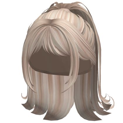 Preppy Anime Swirly Ponytail Platinum Blonde Roblox