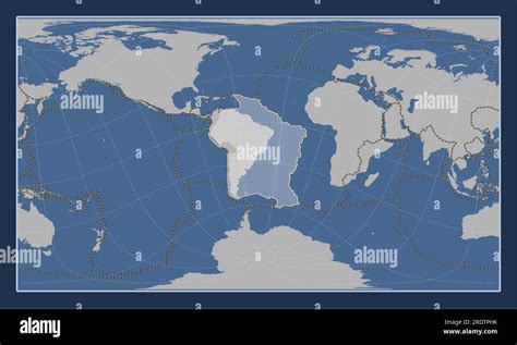 South American Tectonic Plate On The Solid Contour Map In The Patterson