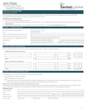 Fillable Online Baobab Capital Co Baobab Bci Switch Form Pdf Baobab