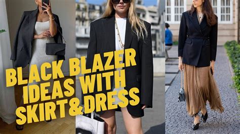 Cool Black Blazer Outfits With Dress And Skirt How To Wear Black