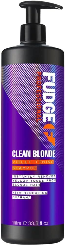 Fudge Professional Original Clean Blonde Shampoo Bulk Size Purple Toning For Blonde Hair