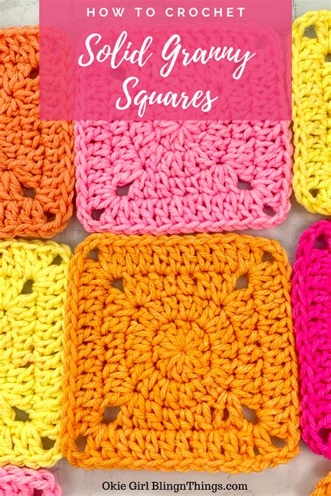 Solid Granny Squares Crochet Tutorial Artofit