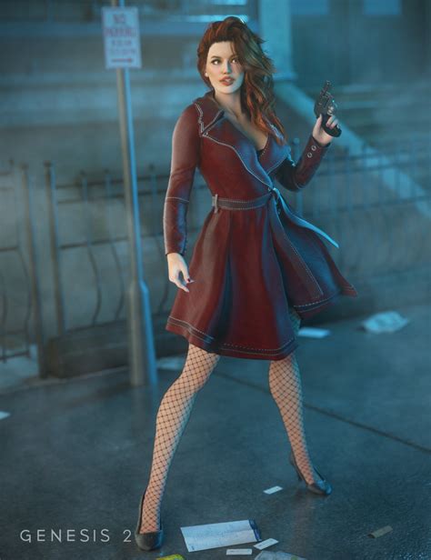 Sinful Nights Lingerie And Overcoat For Genesis 2 Female S Daz 3D