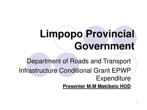 Ppt Limpopo Provincial Government Powerpoint Presentation Free Download Id4386453