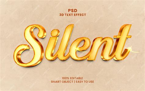 Premium PSD | A yellow 3d text effect with a white background.