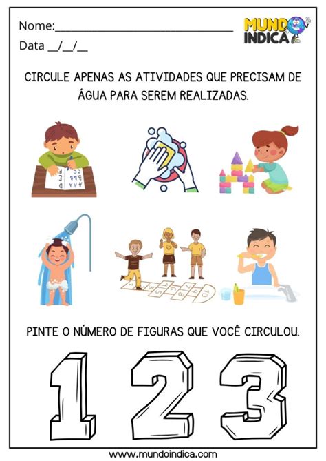 Atividades Sobre A Água Para Imprimir - 15 Atividades do Dia da Água para Educação Infantil para Imprimir