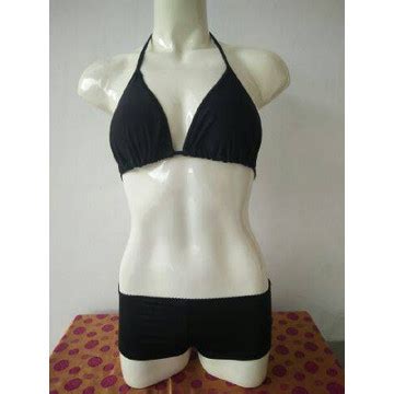 Jual Pakaian Renang Wanita Bikini Pantai Triangle Boxer Putih M