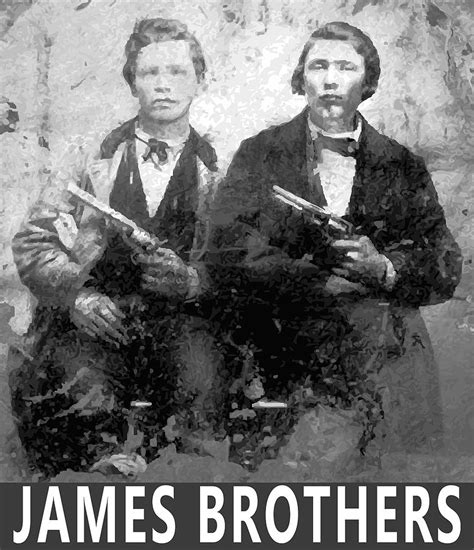 FRANK and JESSE JAMES OUTLAWS Digital Art by Daniel Hagerman