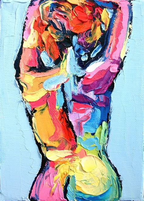 Abstract Nude Art Female Nude Colorful Nude Art Nude Print Femme X Abstract Nude Print