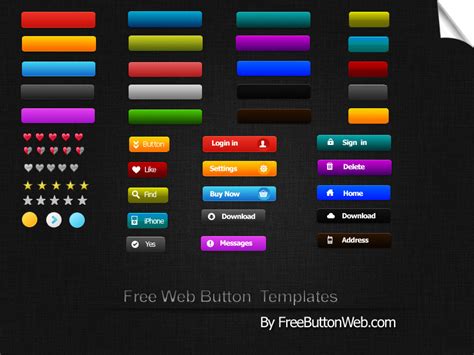 Free Web Button Templates by button-finder on DeviantArt