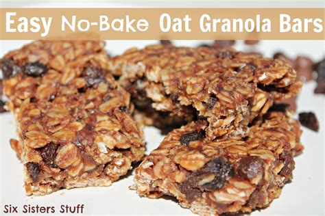 Easy No Bake Oat Granola Bars Six Sisters Stuff