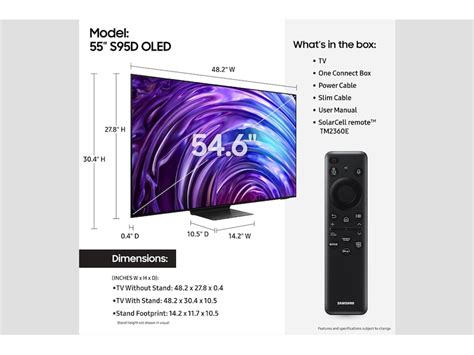 55" Class OLED 4K S95DD TVs - QN55S95DDFXZA | Samsung US