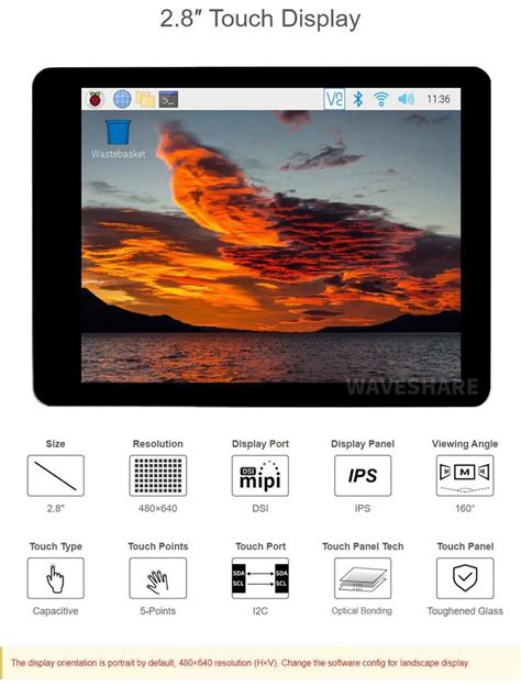 Waveshare Inch Capacitive Touch Display For Raspberry Pi