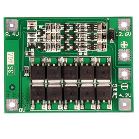 Controlador de carga de batería de ion de litio 3S 40A BMS