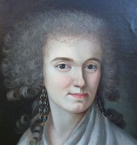 Proantic Portrait De Femme Giulia Lucchesini Louis Xvi Huile Toile Du