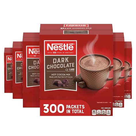 Amazon Nestle Hot Chocolate Packets Dark Chocolate Flavor Hot Cocoa Mix Made With Real