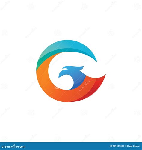 Letter G Eagle Color Full Logo Design Stock Vector Illustration Of