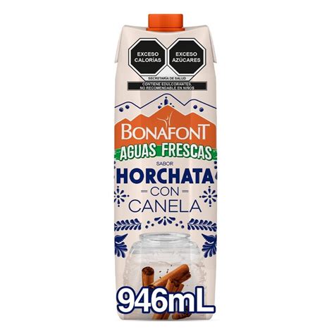 Agua Saborizada Bonafont Aguas Frescas Sabor Horchata Con Canela 946 Ml